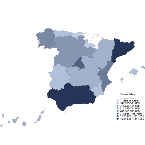 Distribución de pensionistas por Distribución Geográfica