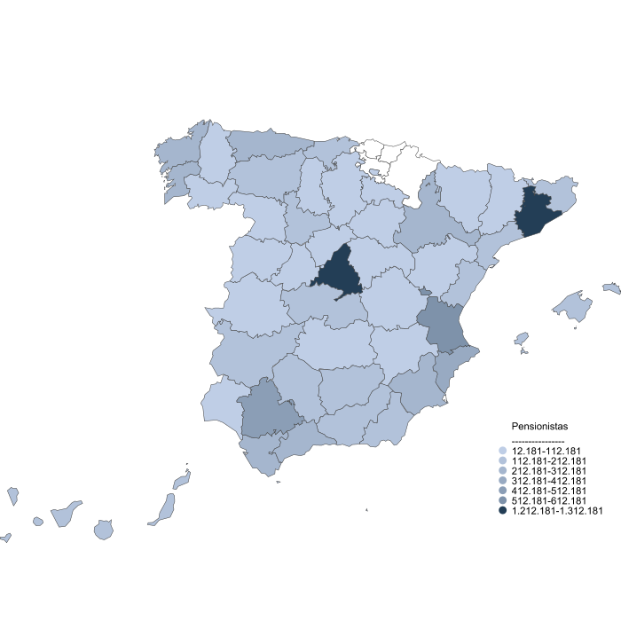 Distribución de pensionistas por Provincias