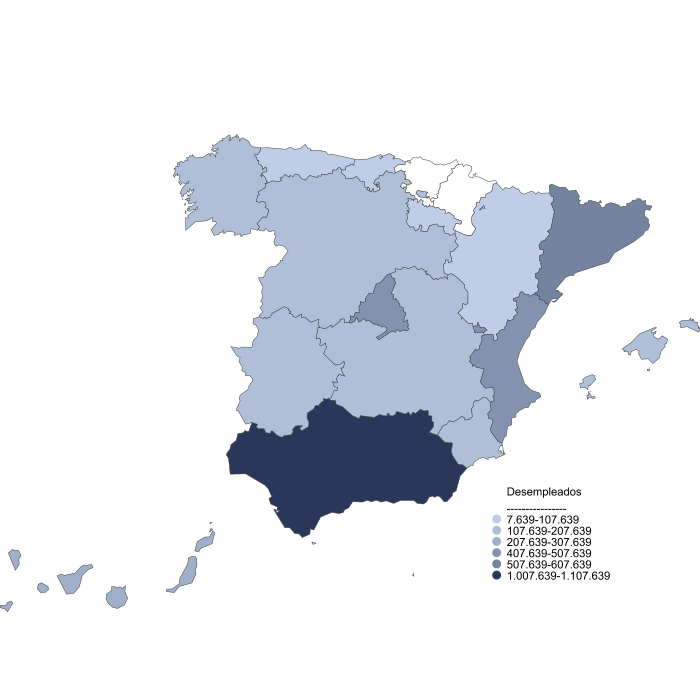 Distribución de los desempleados por Distribución Geográfica 