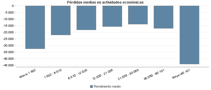 Pérdidas medias en actividades económicas