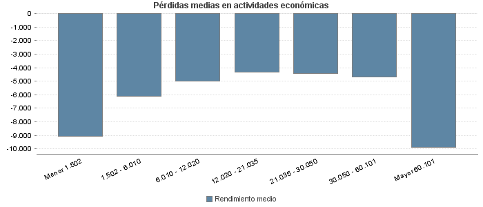 Pérdidas medias en actividades económicas