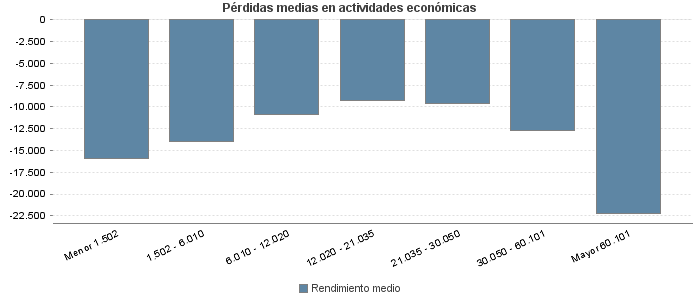 Pérdidas medias en actividades económicas