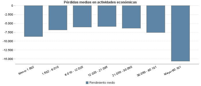 Pérdidas medias en actividades económicas