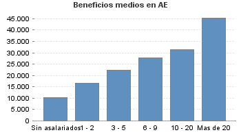 Beneficios medios en AE