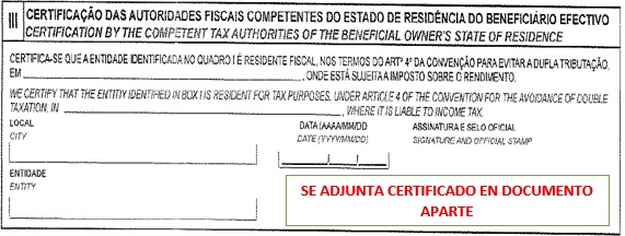 formulario portugués 21RFI cumprido