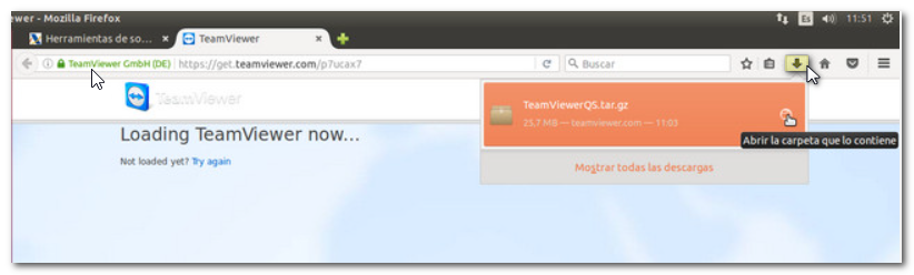 acceso a descargas de Firefox