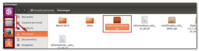 Carpeta descargas Firefox