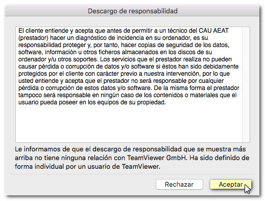 Descargo responsabilidad en chrome