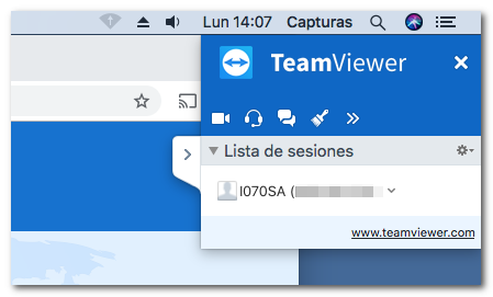 Sesi&oacute;n activa en Mac