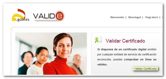 validar certificat en web valide