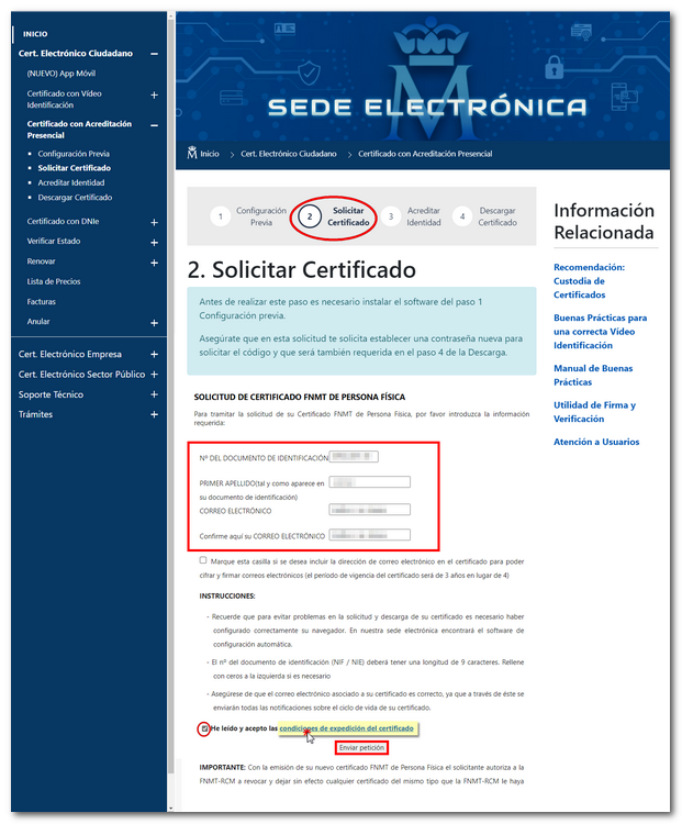 Request Certificate