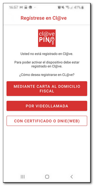 Cl@ve registration from the app