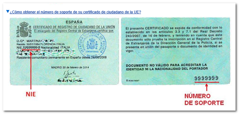 Ayuda soporte certificado registro de la unión