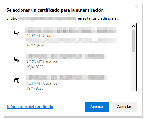Certificate access