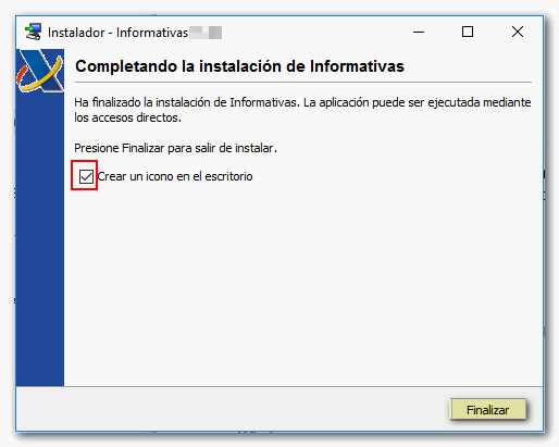 create direct access to the program and finish installation