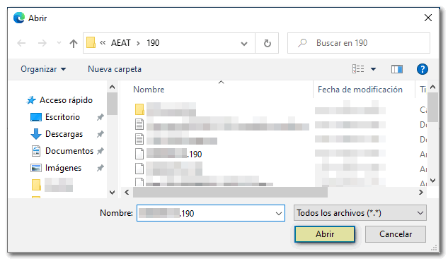 Select the file to validate