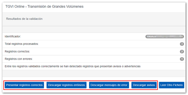 Resultado da validación