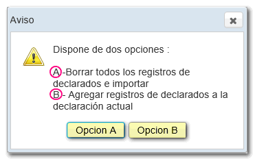 Seleccione una de las dos opciones