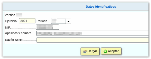 Identification data, Load or Accept