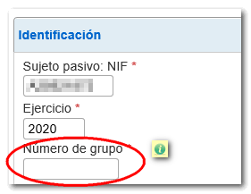 Camp número de grup