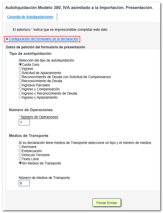 Default model 380 form