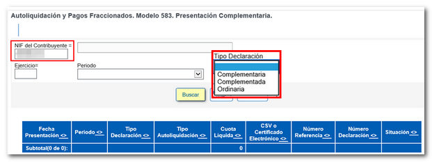 buscar declaración