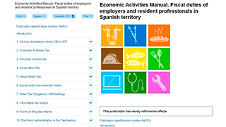 Economic activities manual front cover