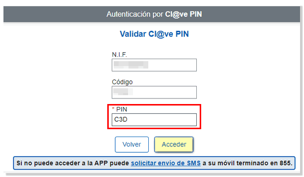 APP Cl@ve iOs copiar PIN