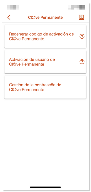 permanent key management APP Cl@ve iOS