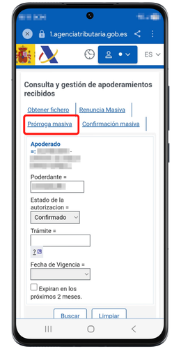 prorroga masiva apoderado