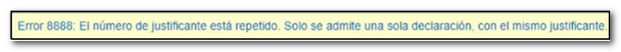Justificante repetido