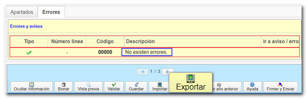 Export without errors