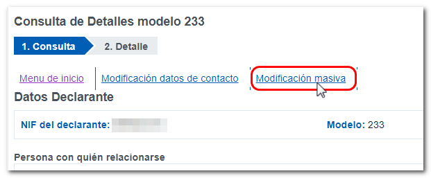 Modificaci&oacute;n masiva