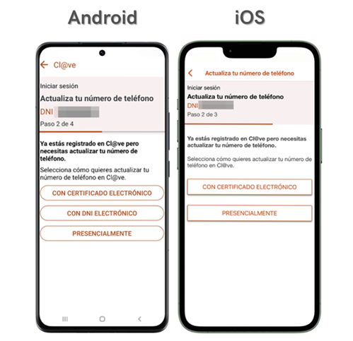 APP Actualizar teléfono
