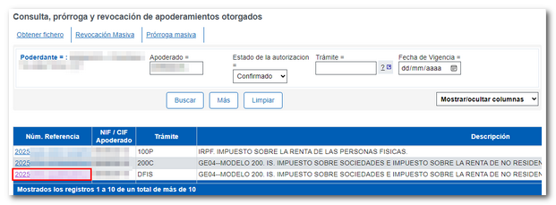 Seleccionar apoderament