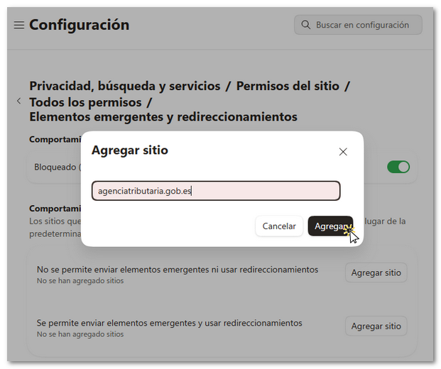 Seguridad. Agregar