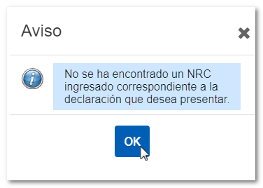 NRC no recuperado