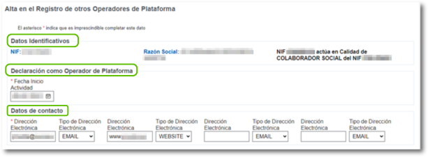 Cumplimentaci&oacute;n de datos