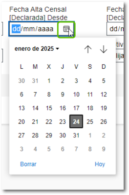 Filtro por fecha