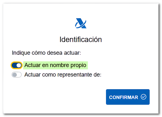 Choose to act on your own behalf.