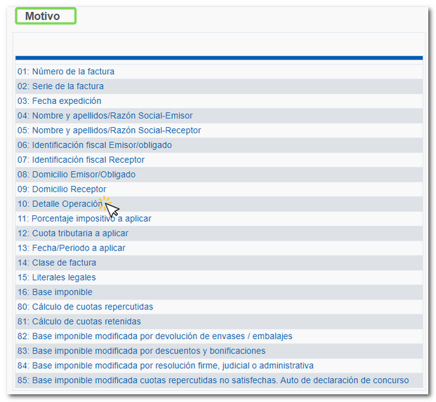 Selección de motivo