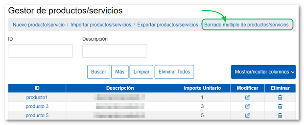 Esborrament múltiple