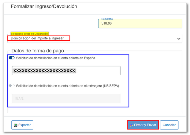 Domiciliaci&oacute;n bancaria