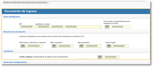 summary statement and result