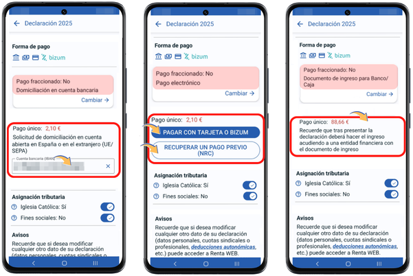 Single payment option