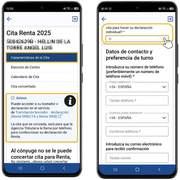 Caracter&iacute;sticas de la cita