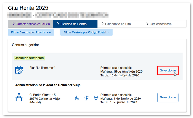 Seleccionar Pla li telefonem