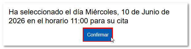 Confirmar dia i hora