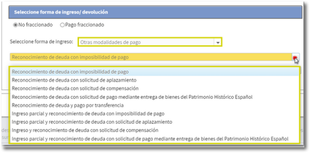 otras modalidades de pago