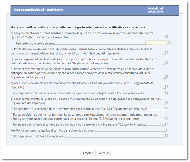 Tipo de declaraci&oacute;n rectificativa
